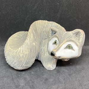 Vintage ARTESANIA RINCONADA Uruguay Art Pottery Collectible FOX Clay Figurine